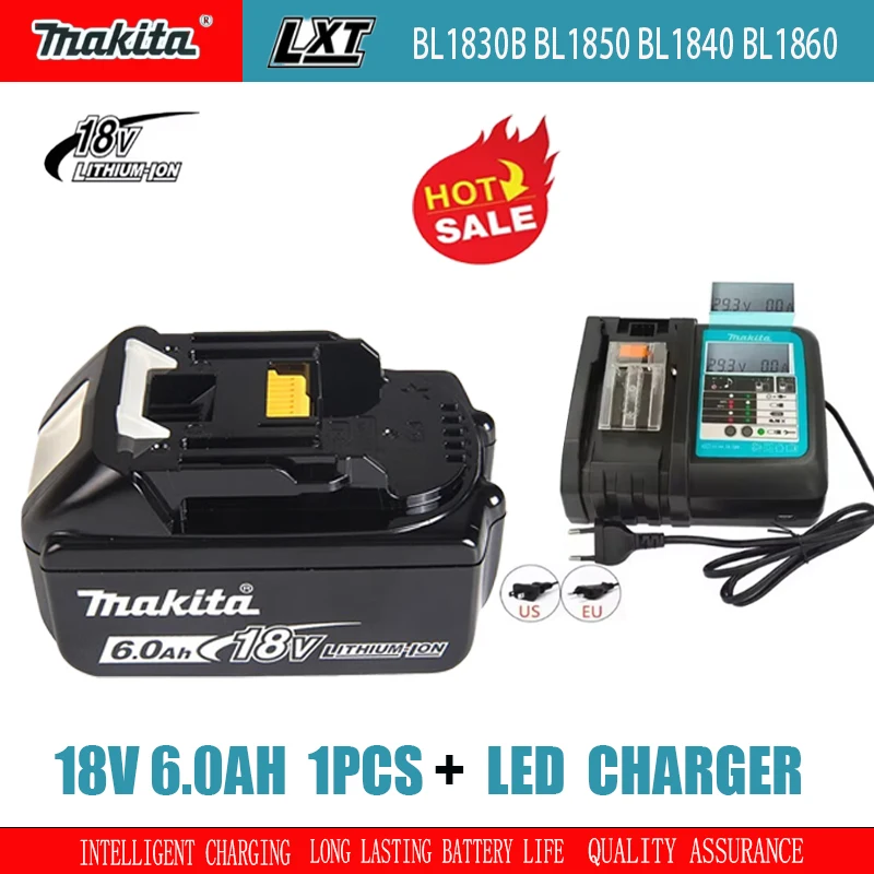 

100% original genuine Makita 18V 5A/6Ah rechargeable battery, suitable for Makita BL1830 BL1830B BL1840 BL1840 BL1850 BL1850B el