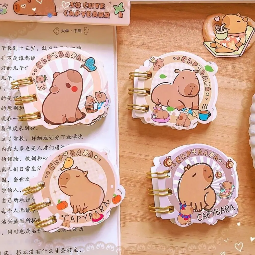 New Capybara Notebook Paper Random Color Mini Writing Pad Small Coil Book