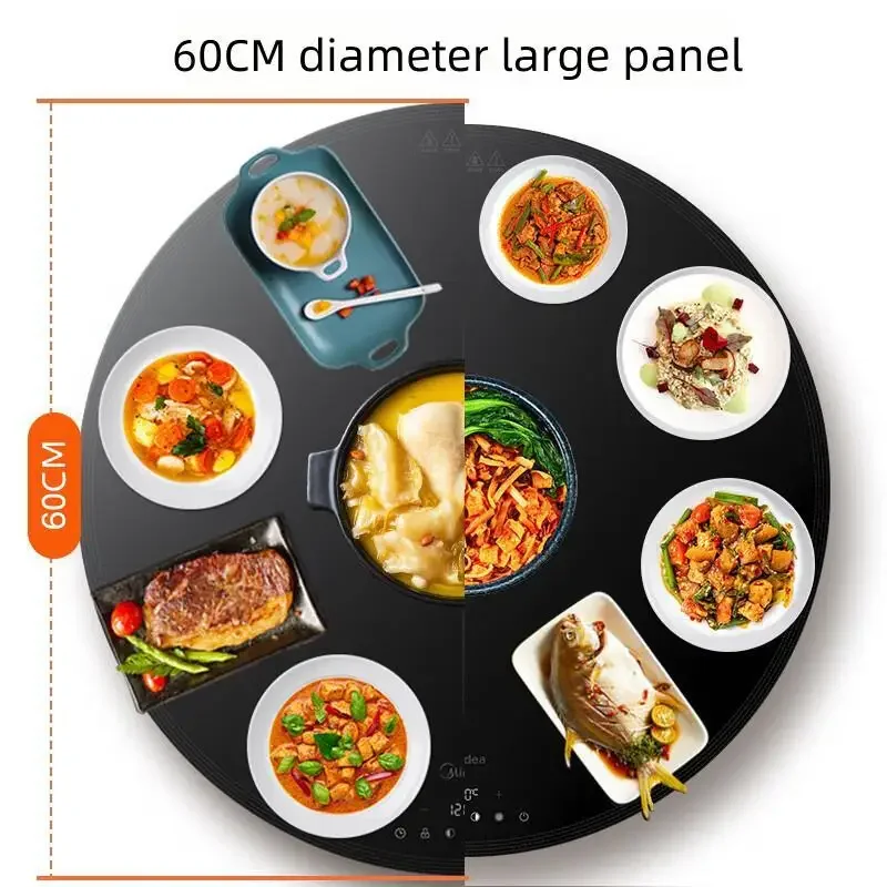 

Midea Elctric Food Warmer 360W 220V Electric Food Heater Fermentation Thawing 60cm Rotatary Round Food Warmer Board Warm Dishes