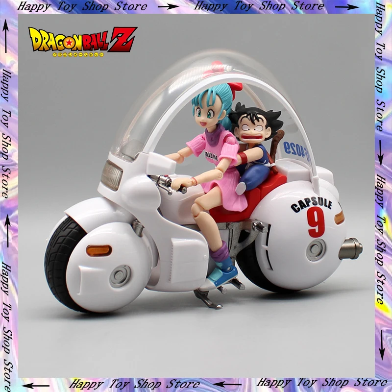 

14cm Dragon Ball Anime Figure Gk Son Goku Bulma Hoipoi Capsule No.9 Bike Statue Pvc Action Figurine Collectible Model Toy Gift