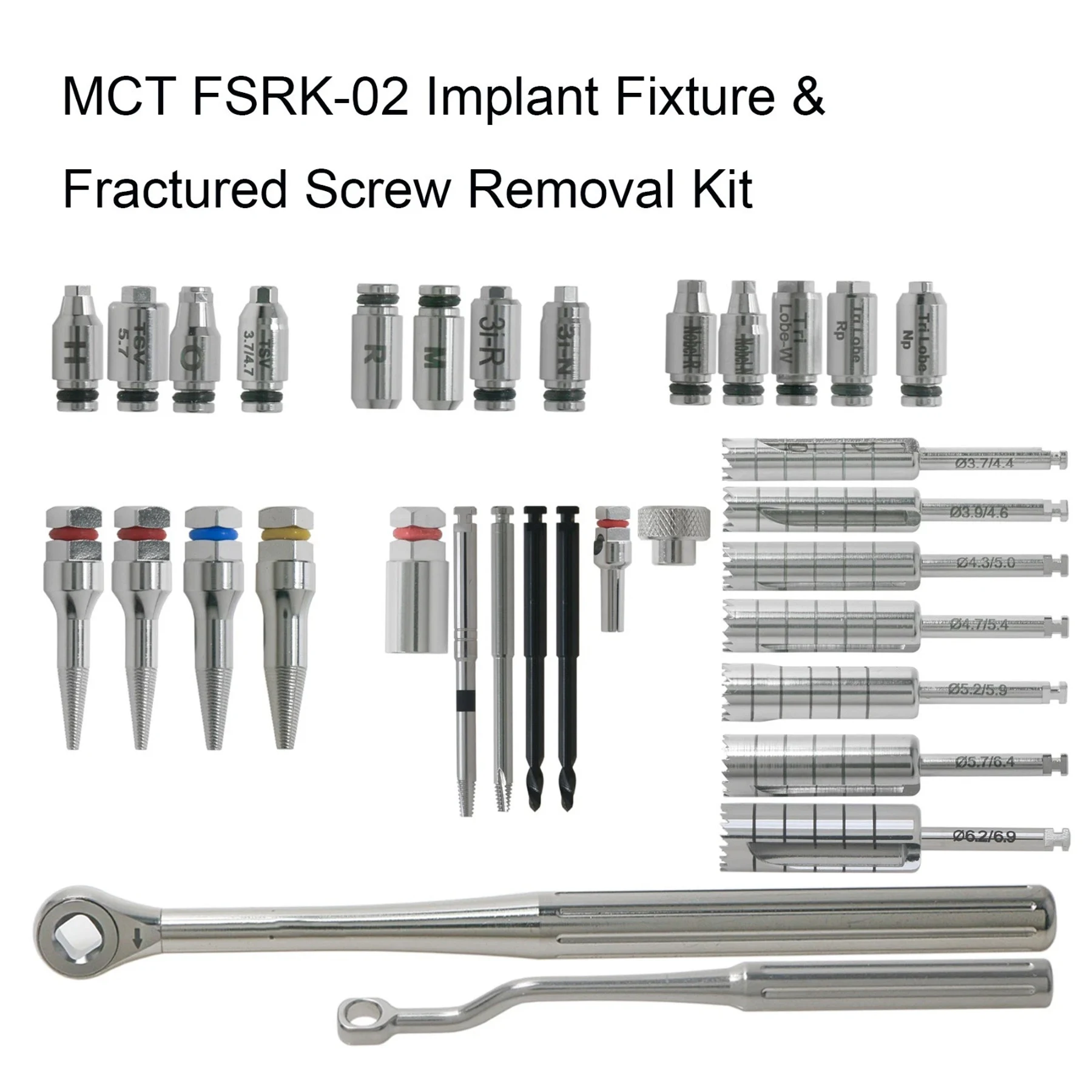 

Dental MCT Implant Fixture Fractured Screw Removal Kit FSRK-02 Universal MCTBIO