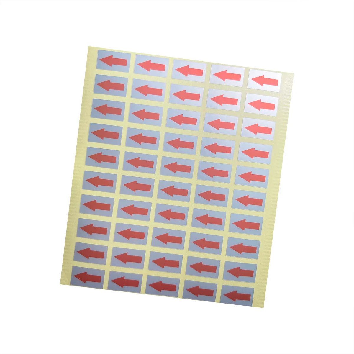 1000pcs red arrow waterproof label sticker Matte silver sticker Defective arrow mark direction indicator 14X8mm