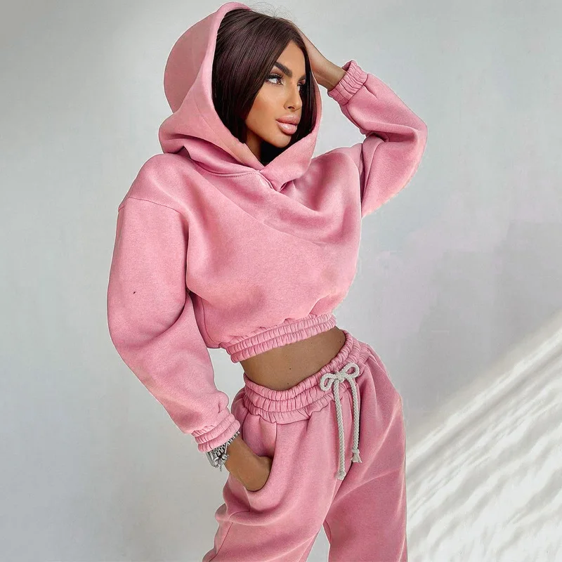 Women 2 Piece Set Outfit 2024 Autumn Women's Hoodies Sweatshirt and Trousers Set Two Piece Set