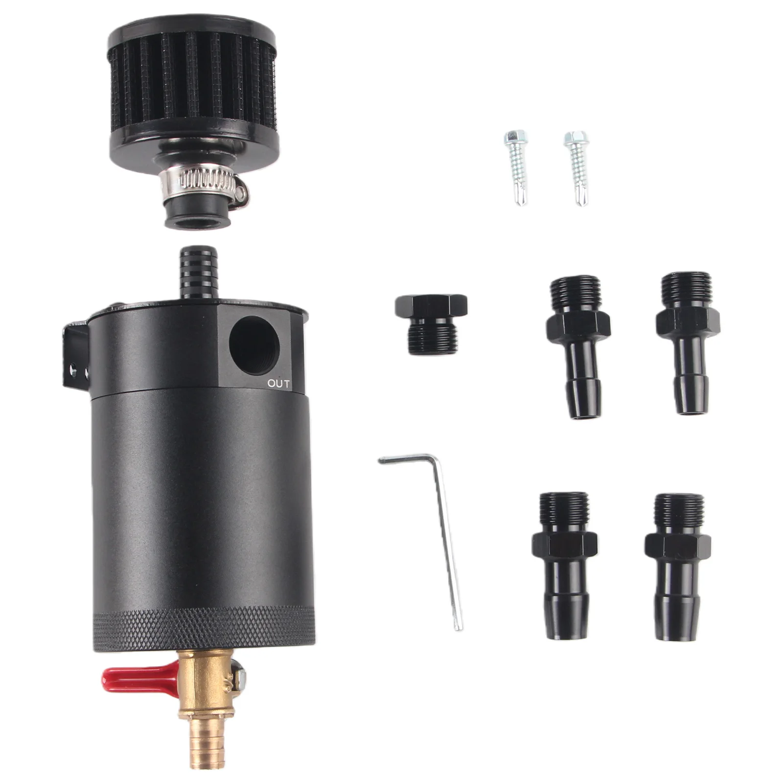 علبة مع فلتر الوقود ثنائي المنفذ من الألومنيوم لعلب التقاط الزيت العالمي وخزانات الخزانات