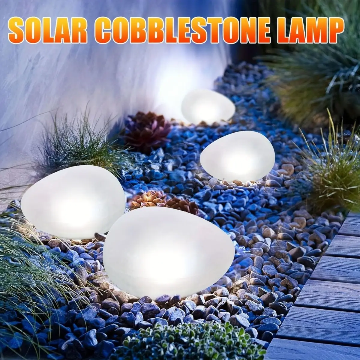 

F2 Solar Stone Lights Outdoor Waterproof Solar Powered Rock Light Outdoor Landscaping Spotlights Outdoor Solar Garden Lights