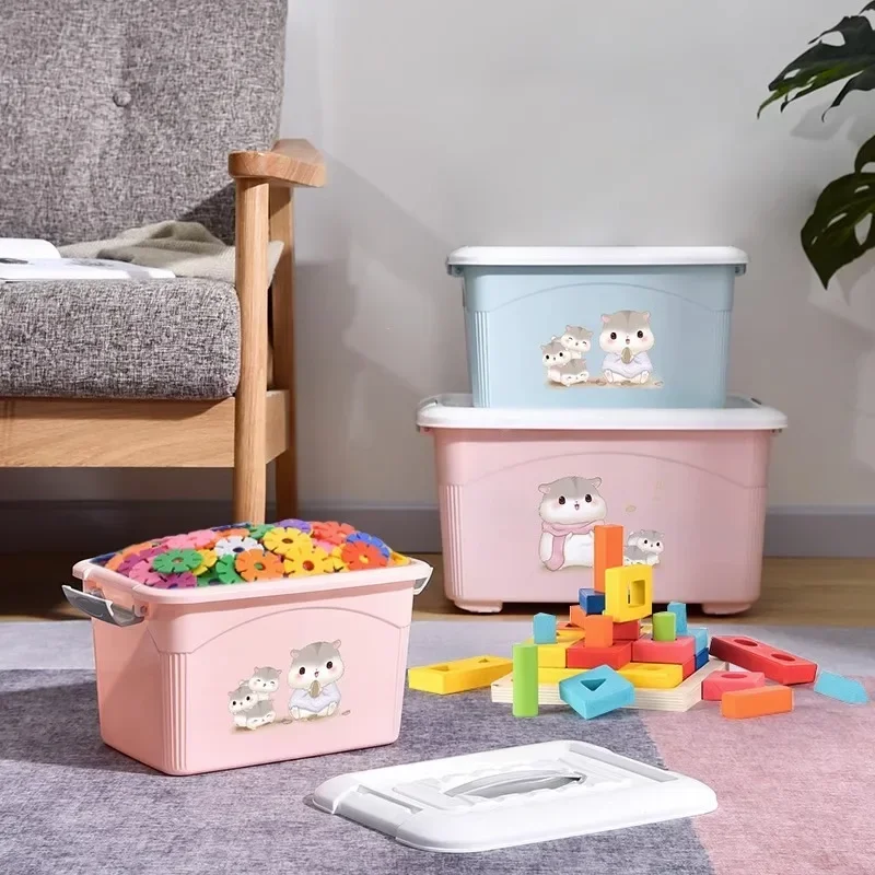 

Прочный пластиковый контейнер для хранения одежды и игрушек, органайзер для дома, с крышкой.