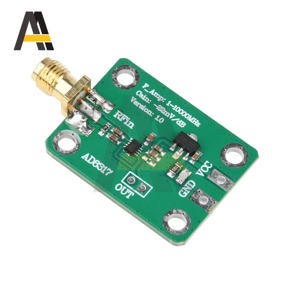 AD8317 تيار مستمر 7-15 فولت RF وحدة عالية التردد الناتج سجل كاشف الطاقة متر-55dBm-0dBm RF إشارة كشف الطاقة 1 متر-10000 ميجا هرتز