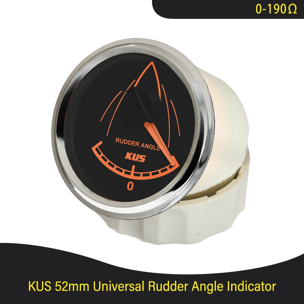 52MM KUS Marine Rudder Angle Indicator Gauge 0-190ohm Signal (Without Rudder Sensor)