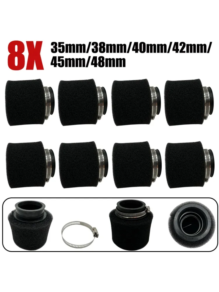 AliExpress NONE 8PCS Straight Neck Foam Air Filter Sponge Cleaner Clamp-on Moped Scooter 110/125/150/250cc Dirt Pit Bike 35/38-40/42/45/48mm