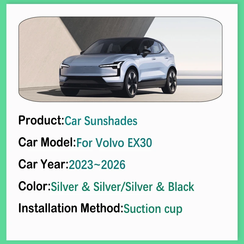 Auto Abdeckung Sonnenschirm Für Volvo EX30 Plus 2023 2024 2025 2026 Anti-Uv Pad Fenster Visier Sonnenschutz Windschutzscheibe Teppich auto Zubehör