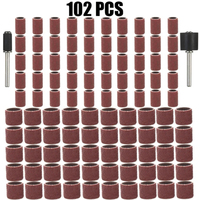 11/102pcs Sanding Drum Kit Grit #80 #120 #180 Sanding Band For Electric Mini Angle Grinder Sanding Mandrels