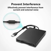 Portable 3.5 inch USB Mobile Floppy Disk Drive 1.44MB External Diskette FDD for Laptop Notebook PC USB plug-and-play connection