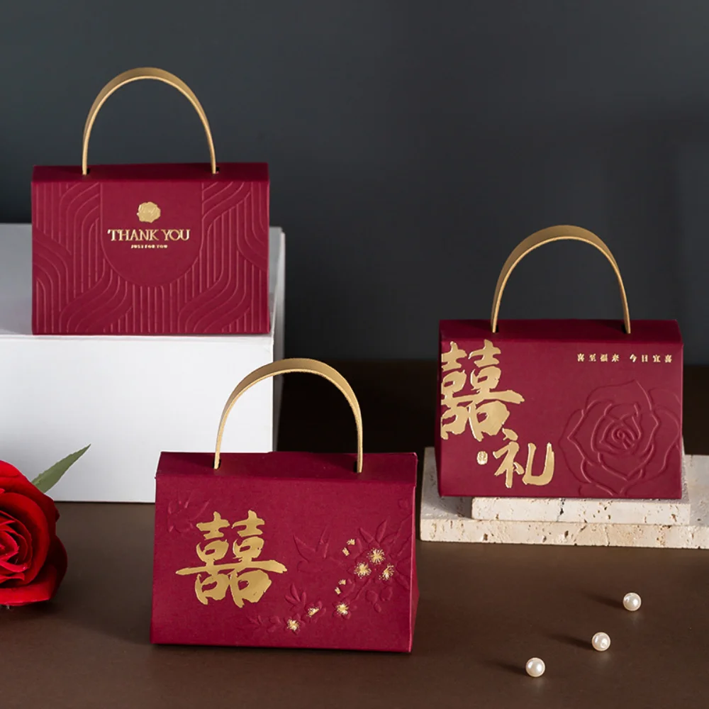 Wedding Candy Box Paper Favor Gift Box Handheld Gift Box Creative For Party Supplies Gift Packaging Wedding