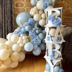 4Pcs Hollow Baby Shower Boxes Blocks Baby Letters Balloon Box for 1st Birthday Teddy Bear Baby Shower Gender Reveal Party Decor