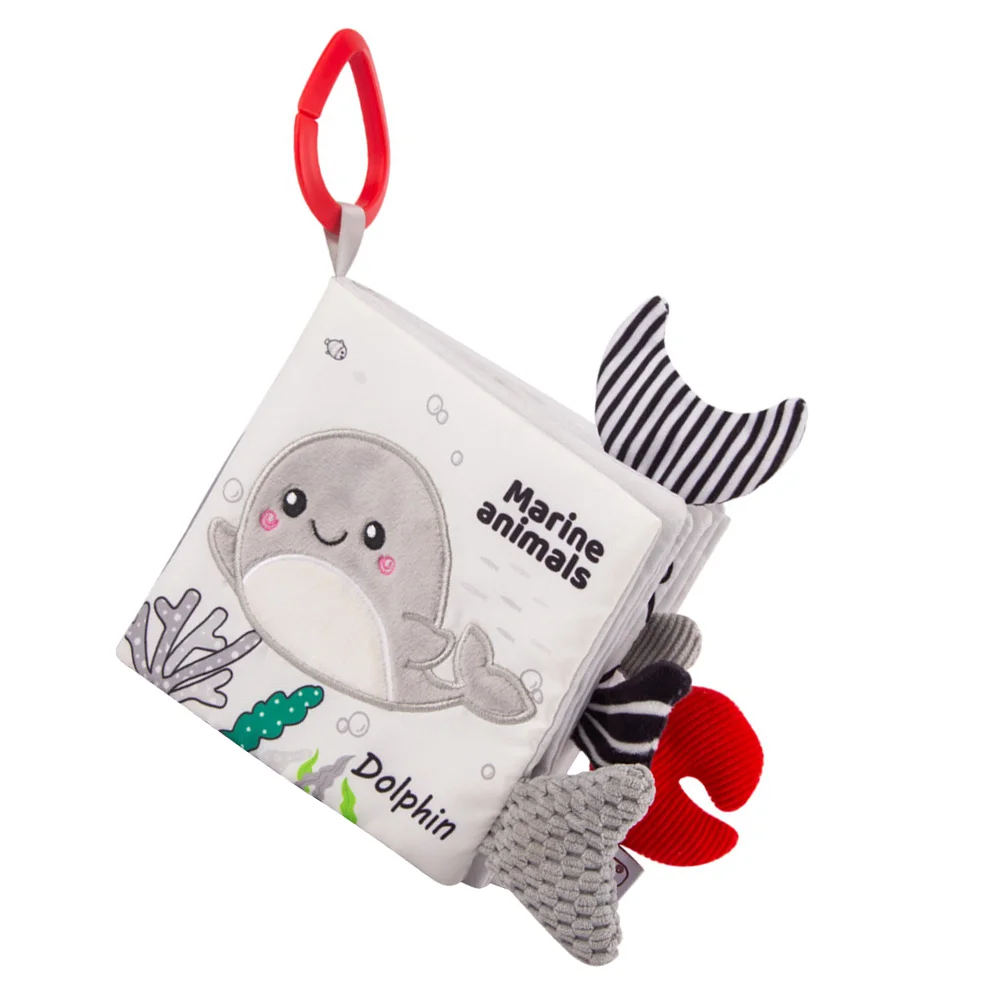 

Tear resistant Cloth Book Early Educational Cognition Training Washable Safe Fun Interactive Baby Book Marine Animals