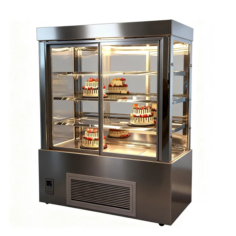 

Customized Cake Display showcase Pastry Desk Top Glass Chiller Fridge Built-in Refrigerator Dessert Display case