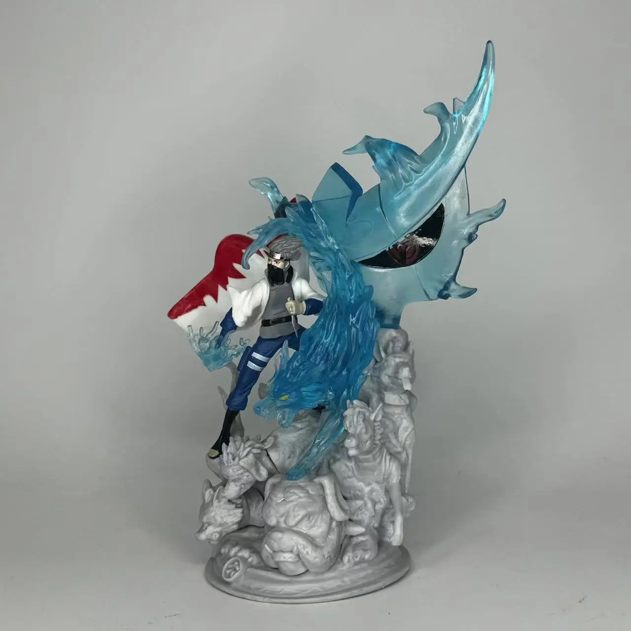 Naruto Anime 6. Generation CS Kakashi 20 cm Sasuke Statue handgemachte Ornament Sammlerfigur