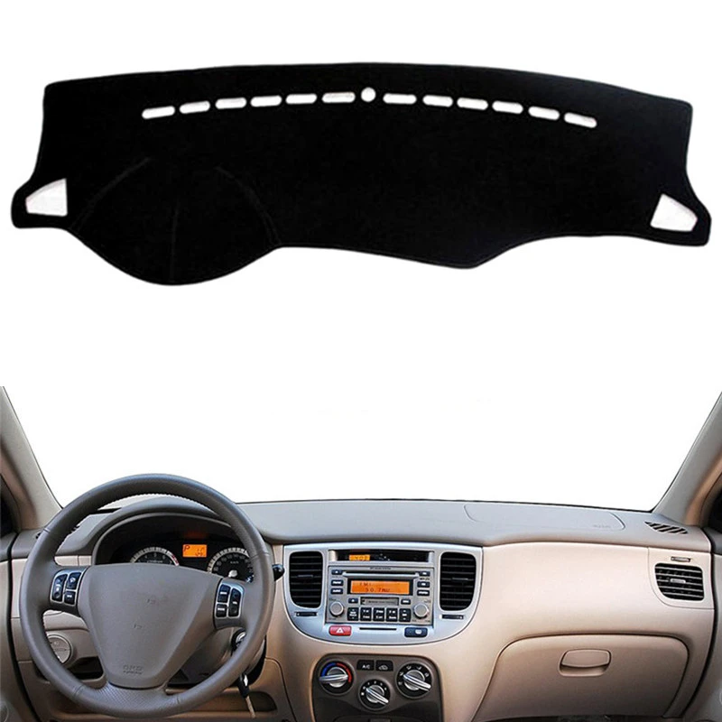 Car Styling For Kia Rio New Pride Rio5 2005-2007 2008 2009 2010 2011 Dashboard Cover Mat Anti-UV Sunshade Carpet Rug Accessories