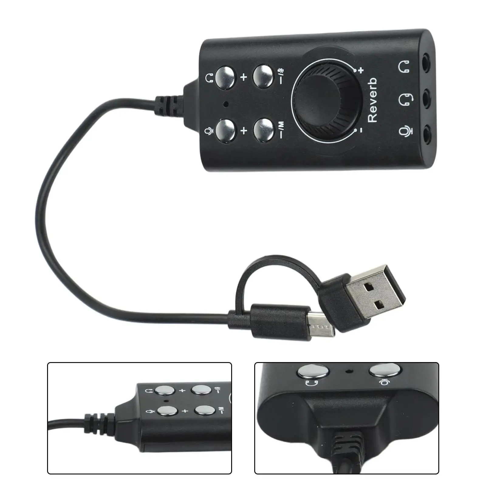 Compact USB Sound Card with for Virtual 7 1 Surround for Sound Great for PCs and Laptops Easy to Use Volume Control Feature