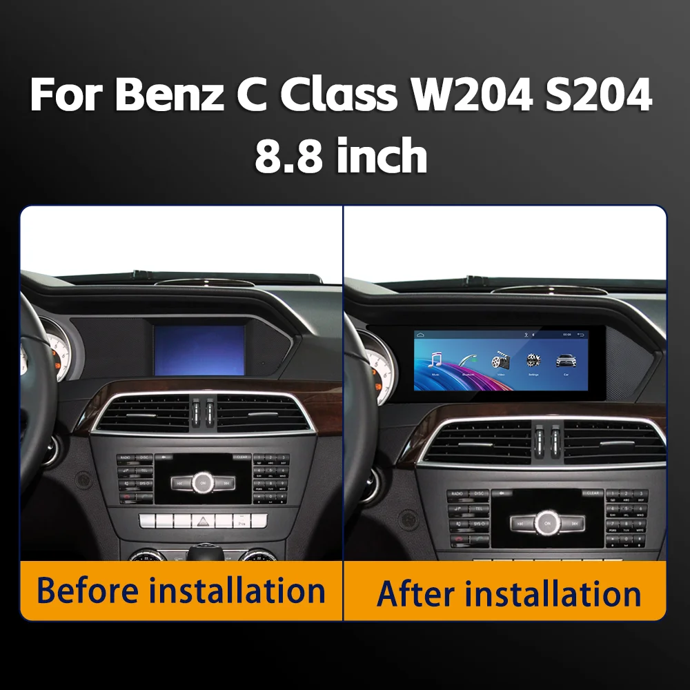 Linux 8.8inch Car Digital Dashboard for MP3 Multimedia Radio Player Capacitive Touch Screen for Mercedes Benz C-Class W204/S204