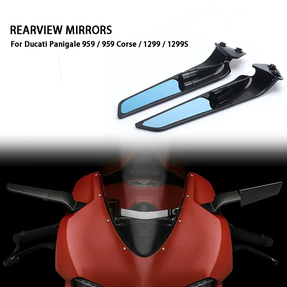 

For Ducati Panigale 959 Corse 16-19 PANIGALE 1299 S 15-18 New Motorcycle Mirror Wind Wing Adjustable Rotating Rearview Mirror