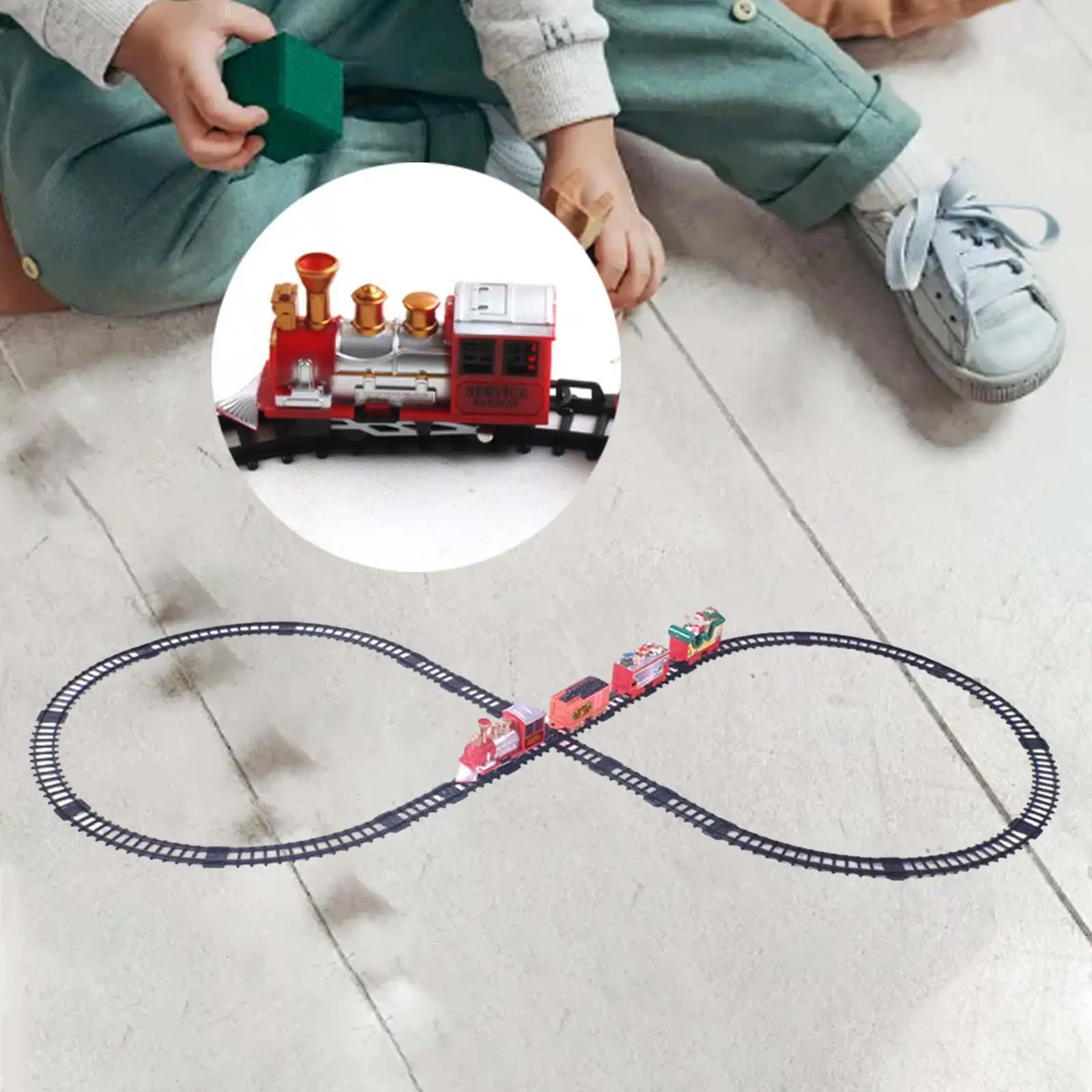 Christmas Electric Train Toy Christmas Tree Decors Kid Toys Train for 4~7 Girls