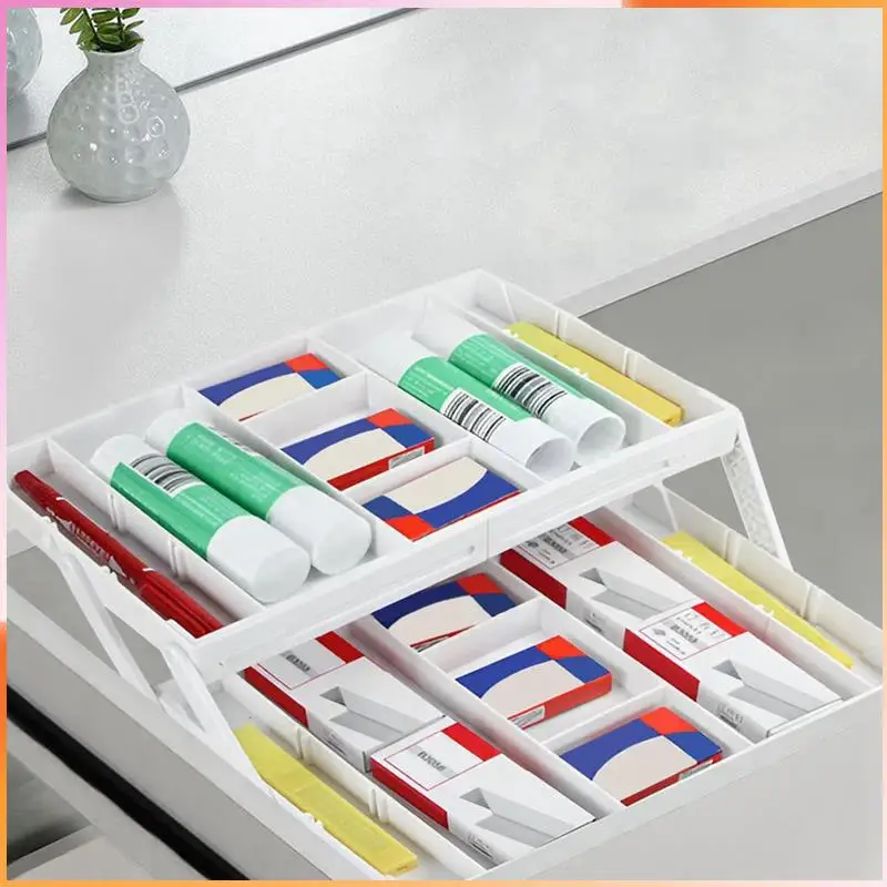 

A93Z Jewelry Display Holder White Foldable Kitchen Storage Box For Jewelry And Cosmetics Organizer