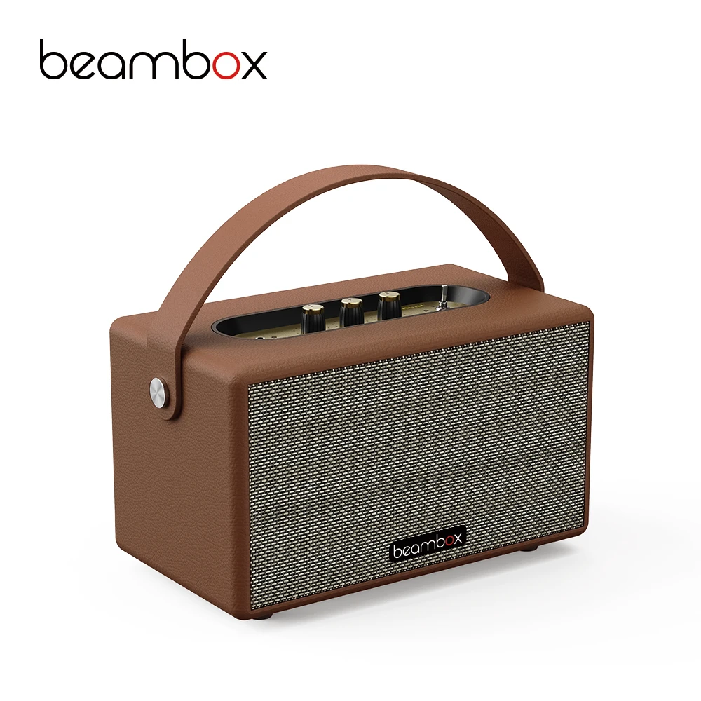Hot Selling  Product High Soundcore Plus I Dual 3.5inch Wood Speaker Cover Leather Retro 4 Loudspeaker Enclosure Speakers