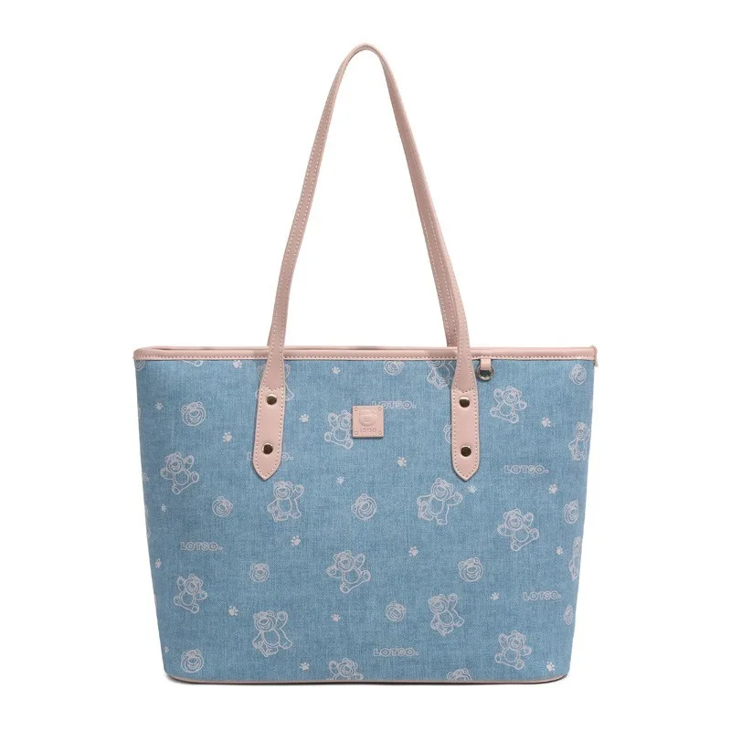 

Disney Adorable Lotso Tote Bag Women Luxury Large Capacity Stylish Shoulder Handbag Purse for Casual Daily Fashion Use