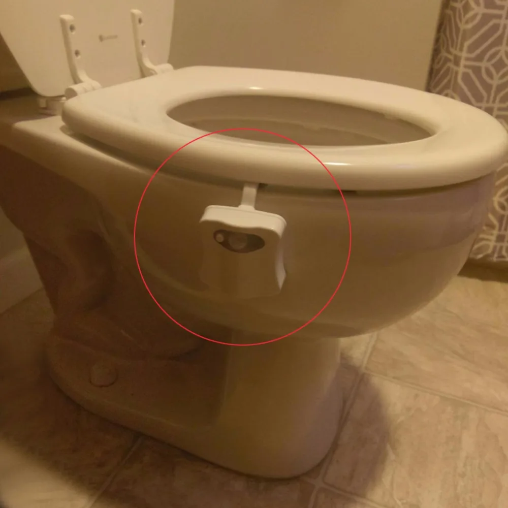 Motion Sensor Light Wireless LED Night Light RGB 8colors Lamp Toilet Bathroom Atmosphere Light Colorful Sensor LED Night Lights