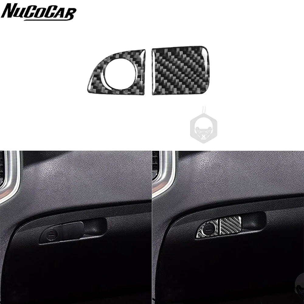 

For Chrysler 300 300C 2011-2023 Carbon Fiber Co-pilot glove Glove box switch panel Car Accessories Interior Decorative Stickers