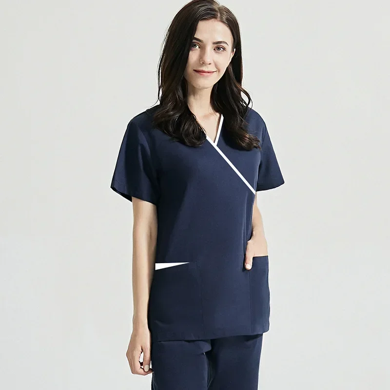 Women Scrubs Sets Nurse Accessories Medical Uniform Slim Fit Hospital Dental Clinical Workwear Clothing Surgical Overall Suits