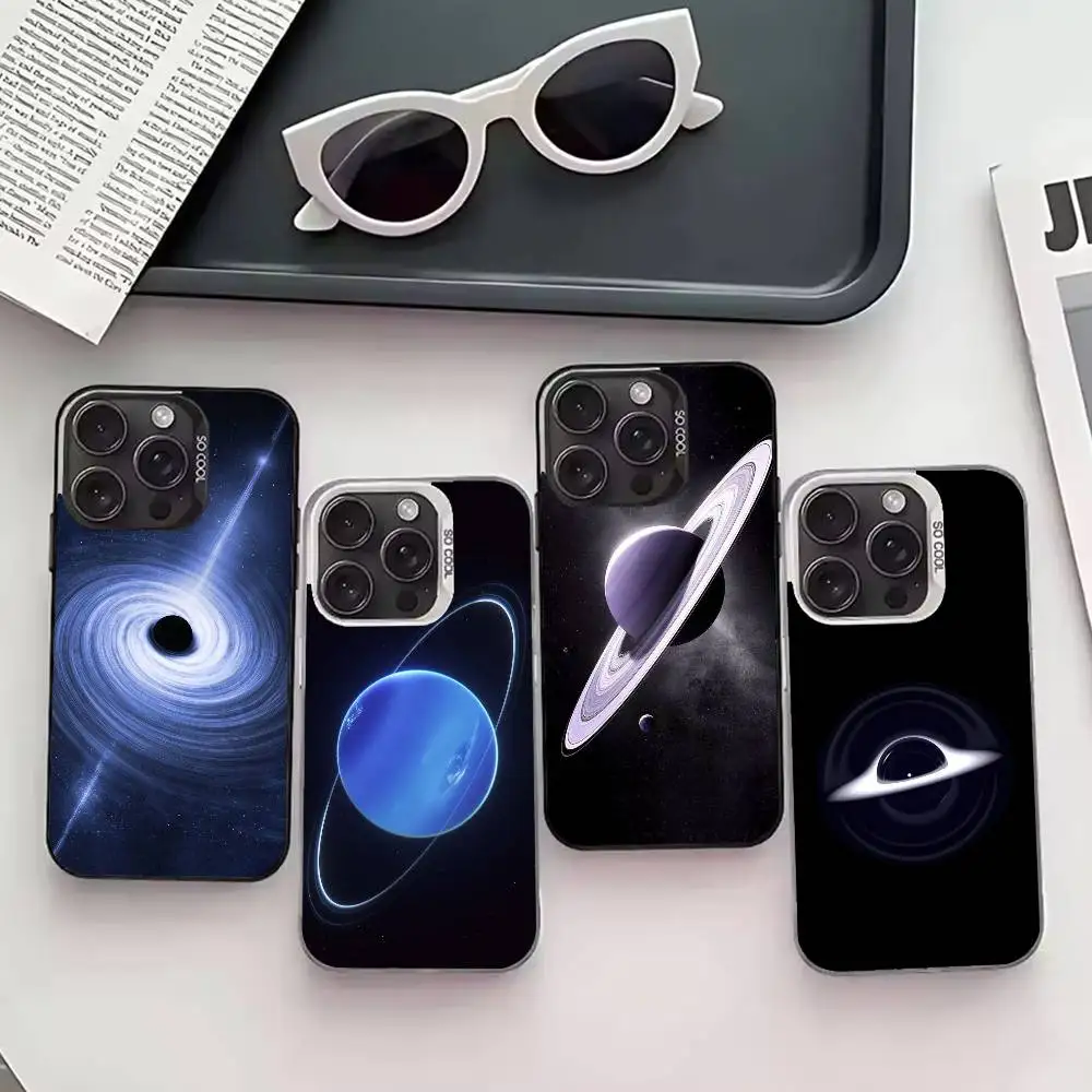 

S-Space G-Galaxy U-Universe Phone Case For iPhone 17,16,15,14,13,12,11 Plus,Pro Max,XS,Colored silver phone case
