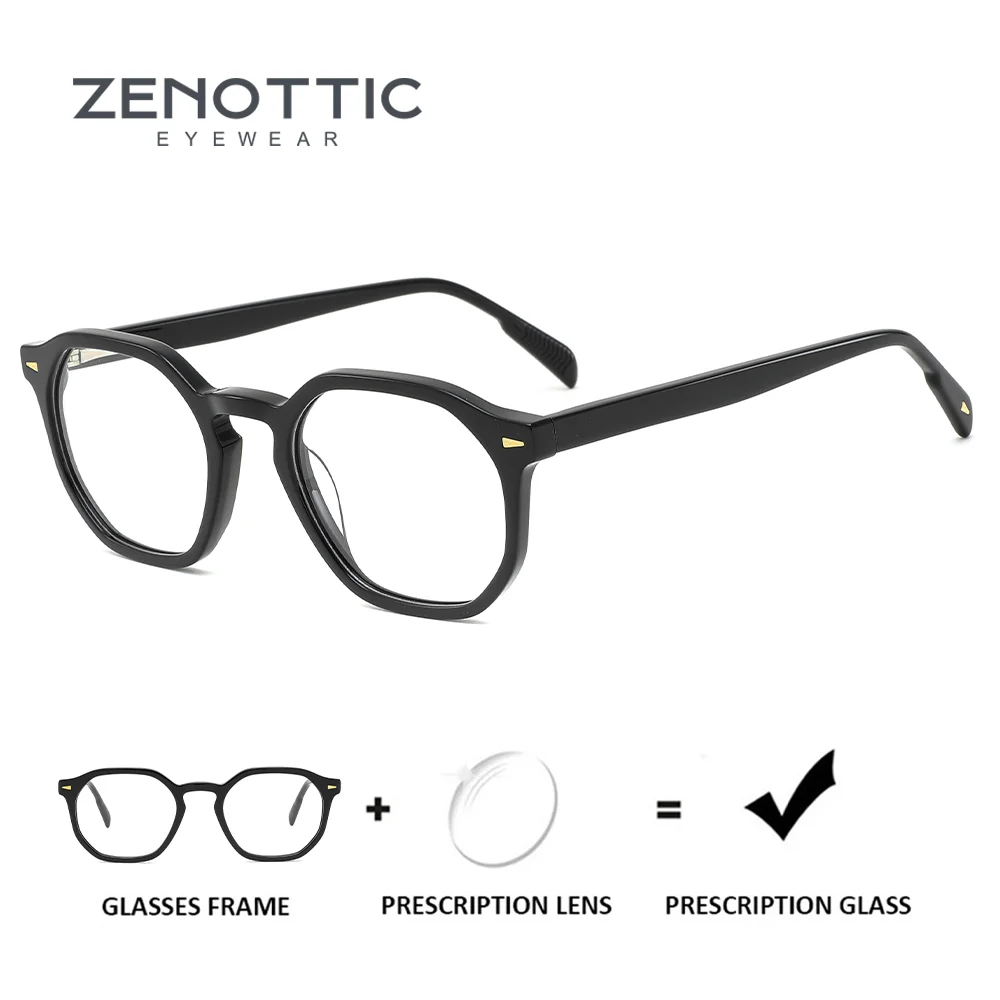 

ZENOTTIC модные ацетатные многоугольные очки по рецепту для женщин, прогрессивные/фотохромные оптические очки с защитой от синего света