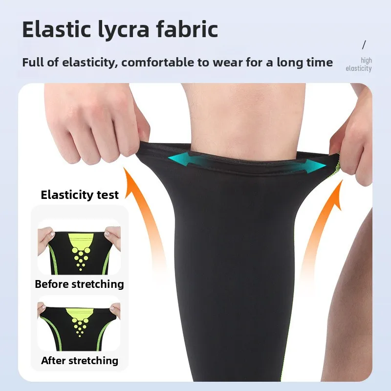 Men Women Breathable Compression Calf Sleeve Guards with Anti Slip Silicone Pad for Basketball Football Running Outdoors
