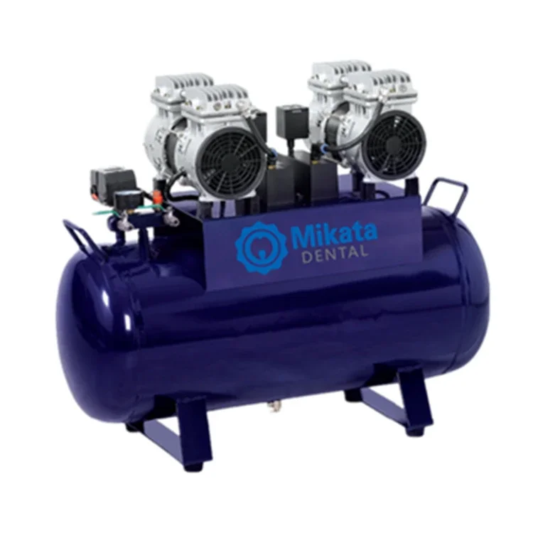 U-164 For 4 chairs den tal Oil-free slient powerful Air Compressor Volume Flow 200L/ min ga s Holder 60L for den tal units