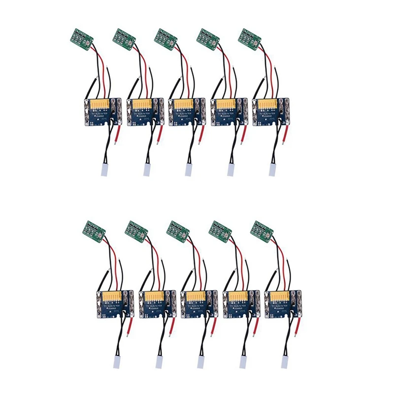 Placa de circuito de proteção de carga do PWB da bateria do Li-íon para Makita, 18V, 1.5Ah, 3Ah, 6Ah, 9Ah, BL1415, BL1430, BL1460, BL1490, 10 PCes