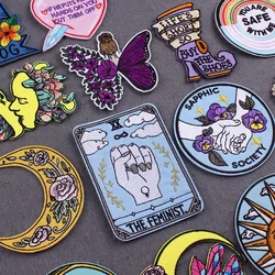 Tarot  Patch Iron-On Patches For Clothing Feminism Embroidered Patches On Clothes DIY Words Clothes Patches With Iron Badges