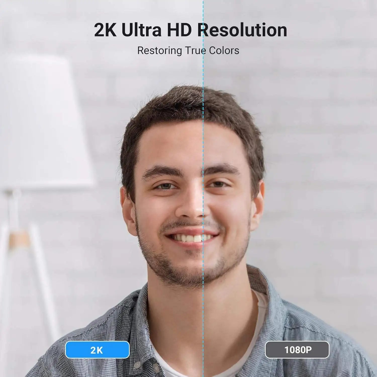 UGREEN 2K Webcam for PC Ultra HD 1080P Computer Webcam with Microphone,PC Camera with Privacy Cover,USB  for Streaming