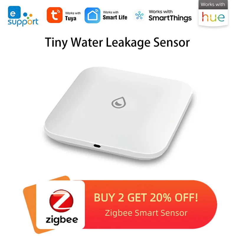 

Zigbee 3.0 Water Leakage Sensor, Immersion Alarm Via eWeLink Zigbee Bridge, Zigbee2MQTT Gateway Home Assistant Compatible