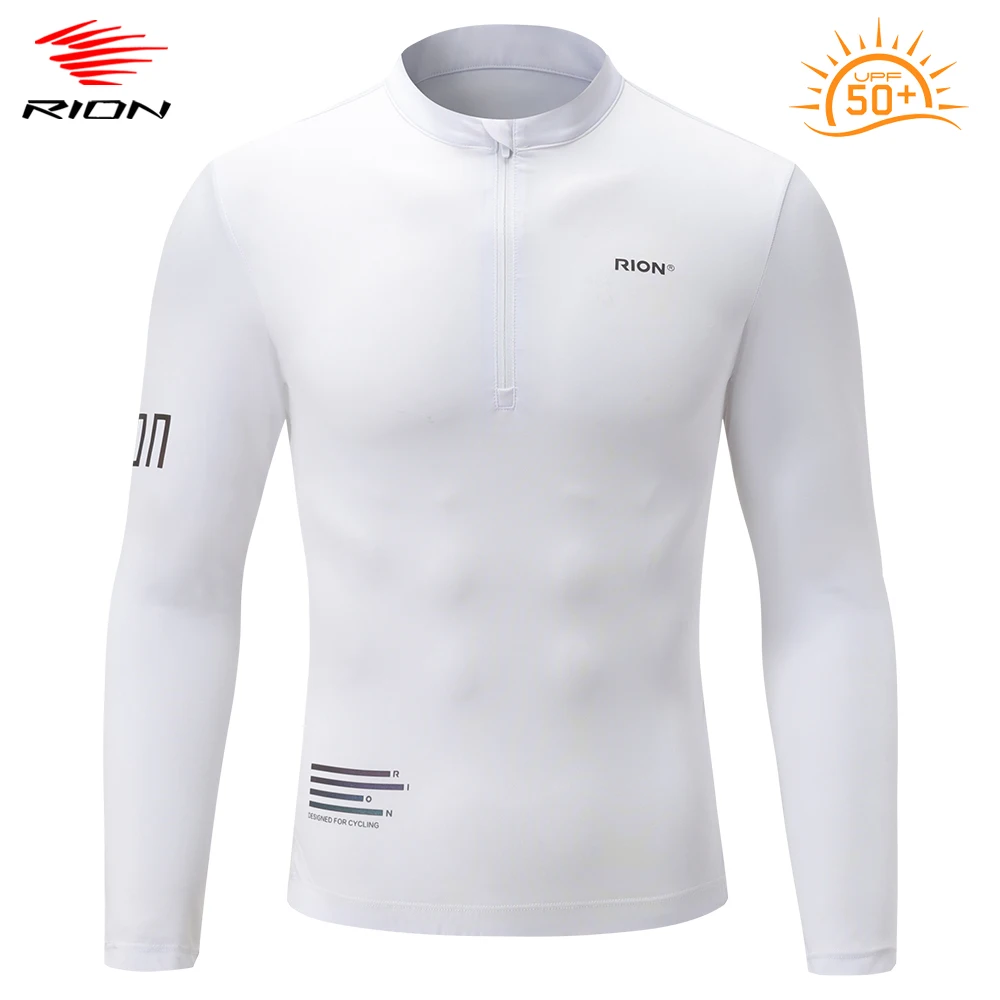 RION Cycling Jersey Long Sleeves Jerseys Mountain Bike MTB Shirts UPF 50+ Sun Protection Road Riding Bicycle Clothes Reflective