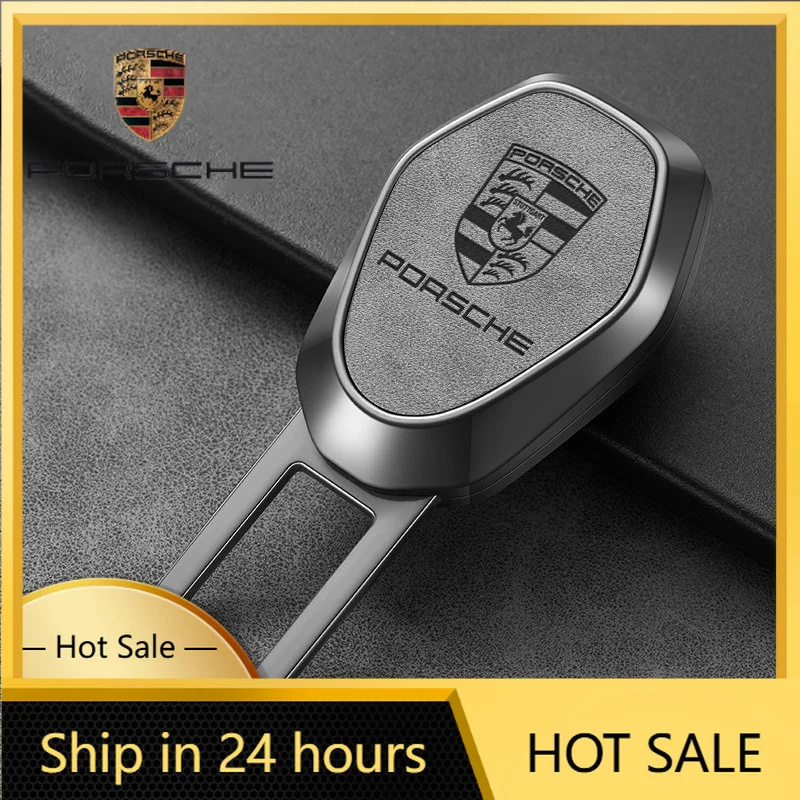 

Car Sticker For Porsche Metal Alloy Car Seat Belt Buckle Extender Plug-in Clip Buckle For Porsche Panamera keycase 718 Cayenne M