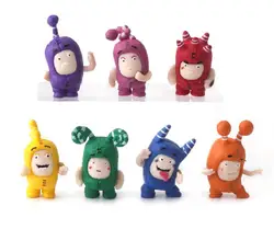 7pcs/set Cute Oddbods Action Figures Toys 4cm