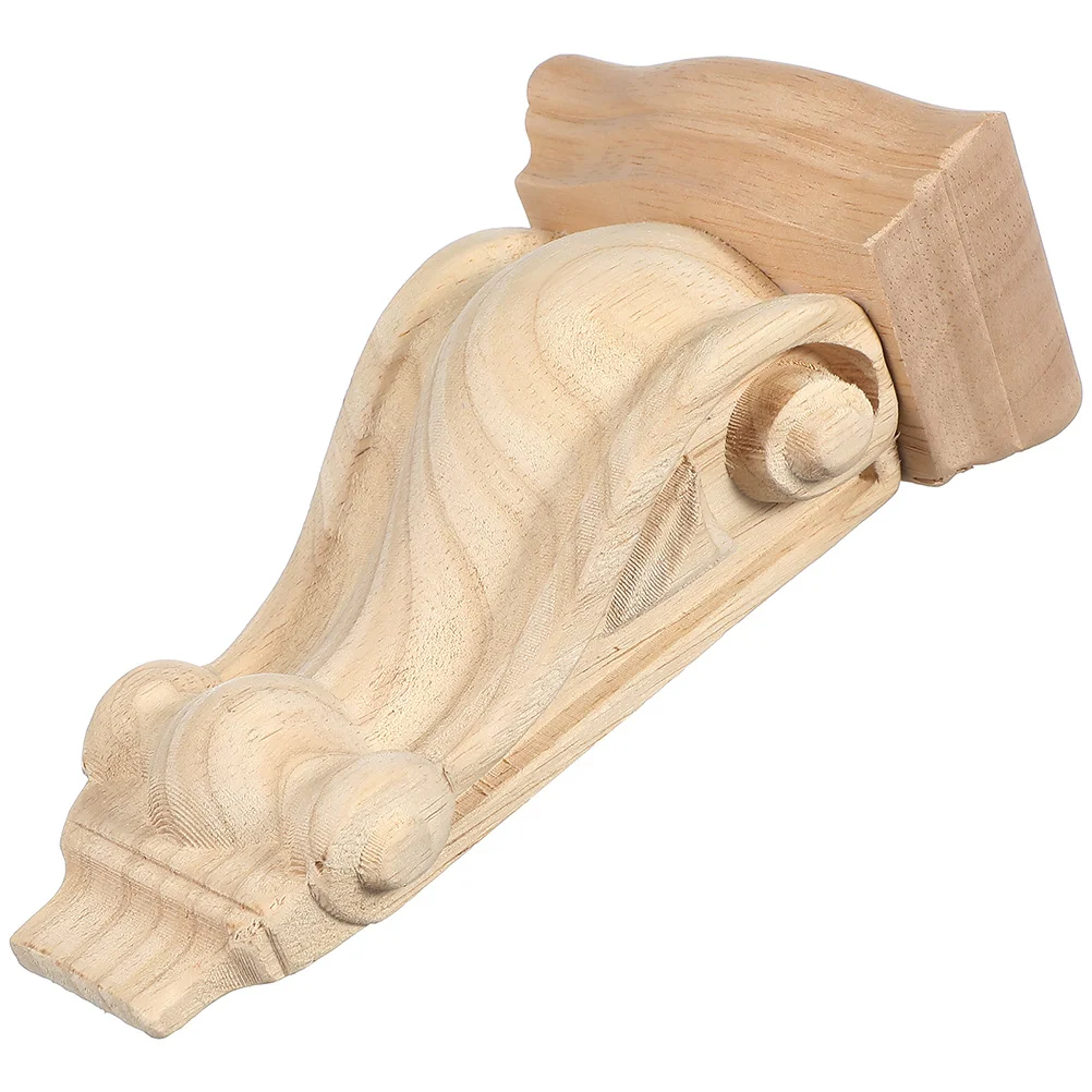 

Wooden Corner Onlay Applique Large Decorative Corbel Solid Wood For Walls Doors Windows European Style Shelf Support