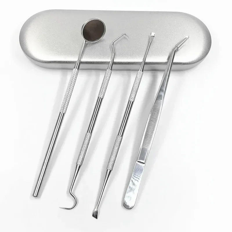 6/5/4/3-PCS Stainless Steel Dental Tool Set Tartar Remover Endoscope Cleaning Tooth Stains Tartar Interdental PickOral Care Tool