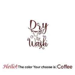 1 pc colorful Wash Dry Washer Dryer Laundry Wall Sticker Pvc Wall Art Stickers Modern Fashion Wallsticker for laundry Art Decal