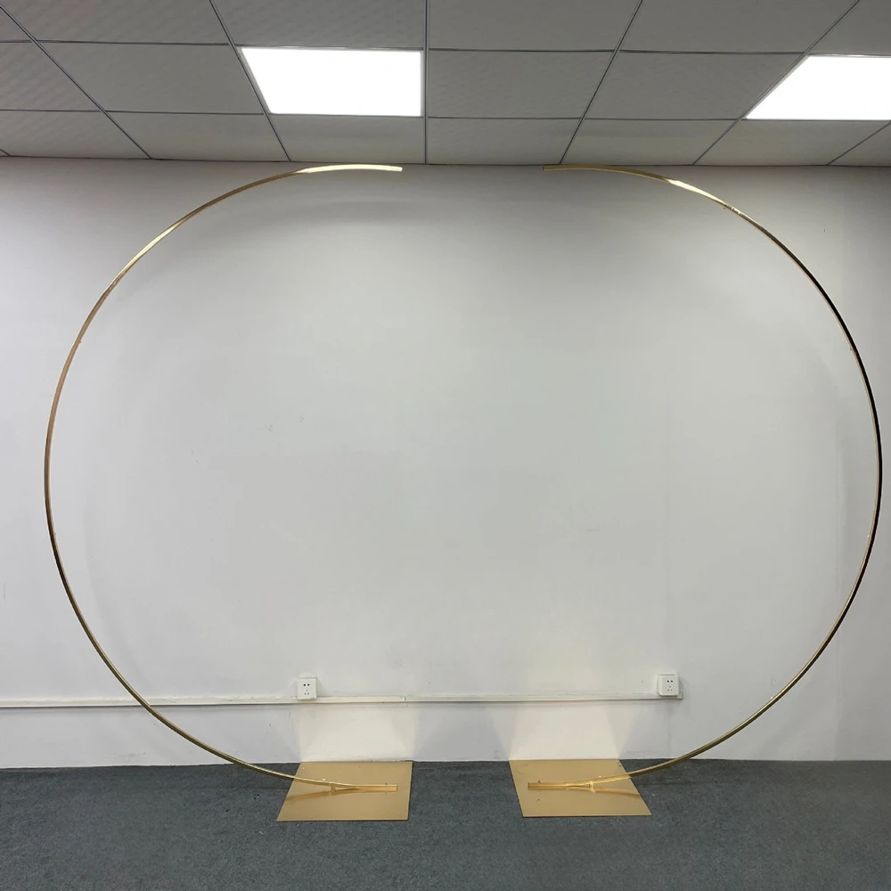 New Wedding Arch Backdrop Balloon Stand Background Metal Gold Plating Outdoor Flower Door Shelf Frame Party Decoration view 4