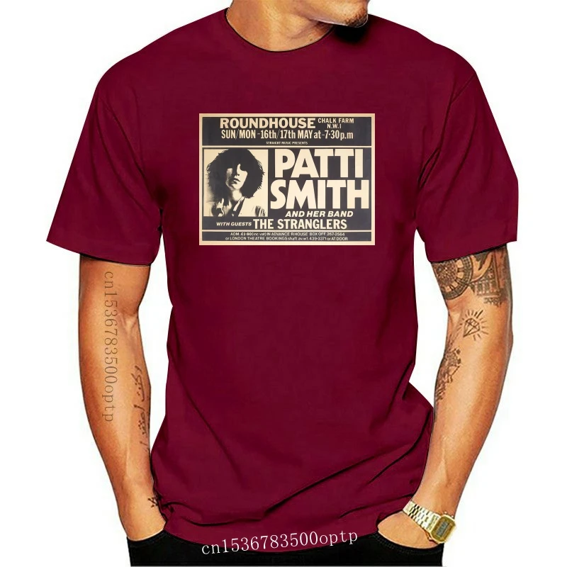 New Patti Smith Gig Poster Mens Punk T Shirt CBGBs 3D T Shirt Men Plus Size Cotton Tops Tee Mens 100% Cotton Plus Size top tee