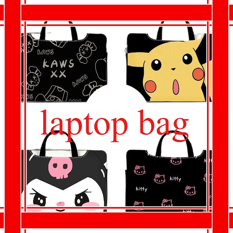 

Сумка для ноутбука Hello Kitty Пикачу Куроми, милый большой вместительный органайзер для планшета, мультяшная сумка, чехол для ноутбука 17 дюймов, 13 дюймов, 14 дюймов, 16 дюймов, 15 дюймов