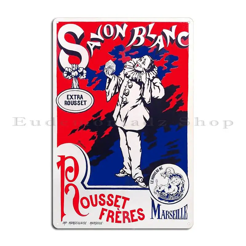 Savon Blanc Metal Plaque Poster Club Bar Wall Decor Create Wall Cave Print Tin Sign Poster